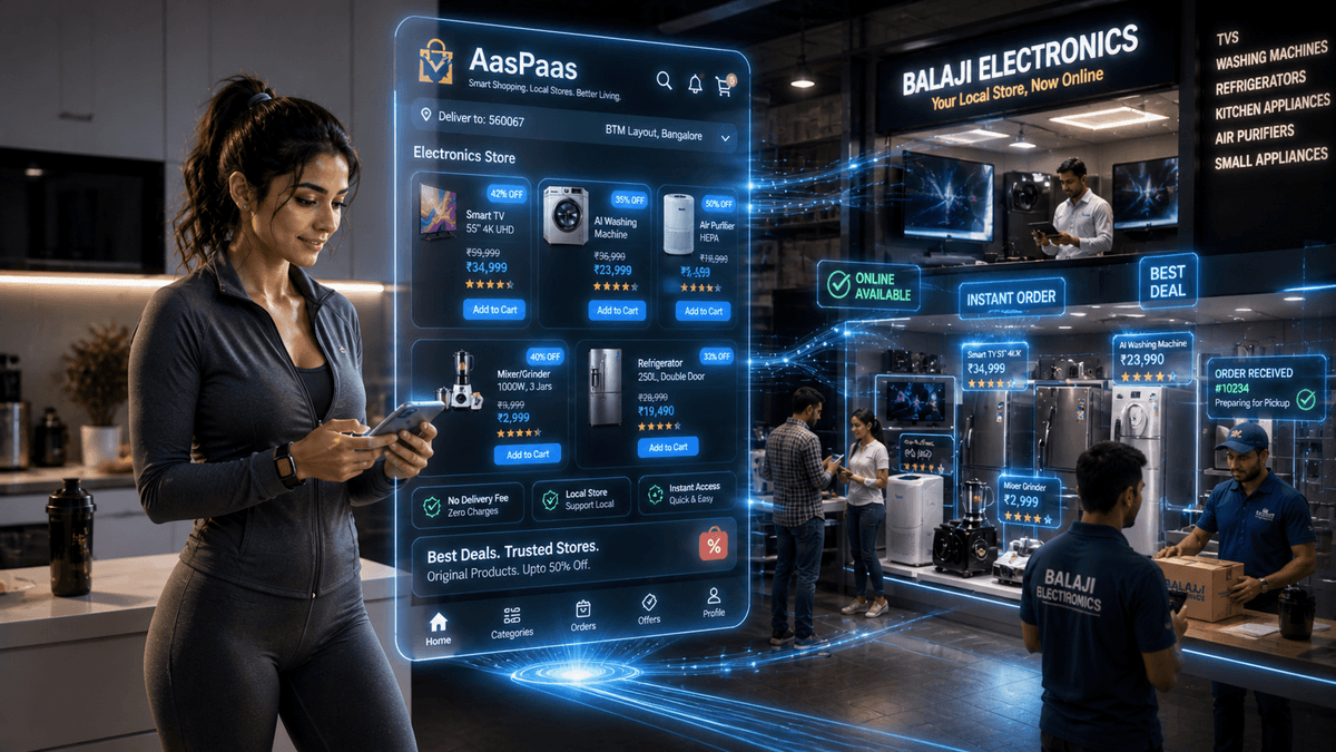 Balaji Communication online store showing electronics and appliance products